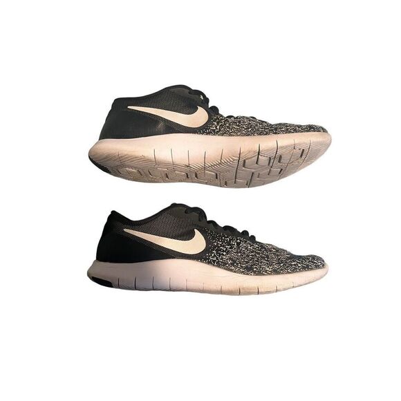Nike Womens Flex Contact Black Running Shoes Oreo 908995-002 Size 7.5 - Picture 5 of 8